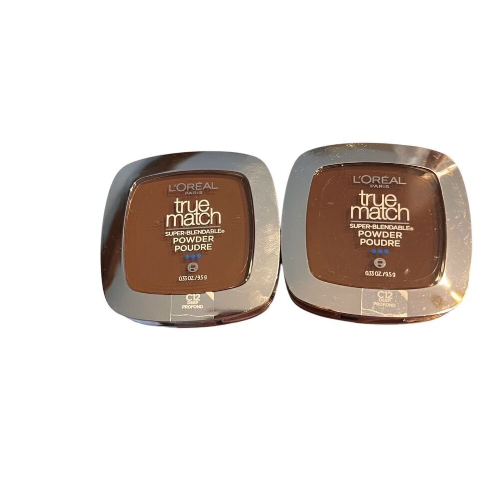 2x L'Oreal True Match Super Blendable Powder C12 deep profond
